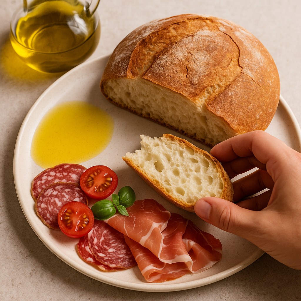 Pane toscano – toskański chleb bez soli z chrupiącą skórką